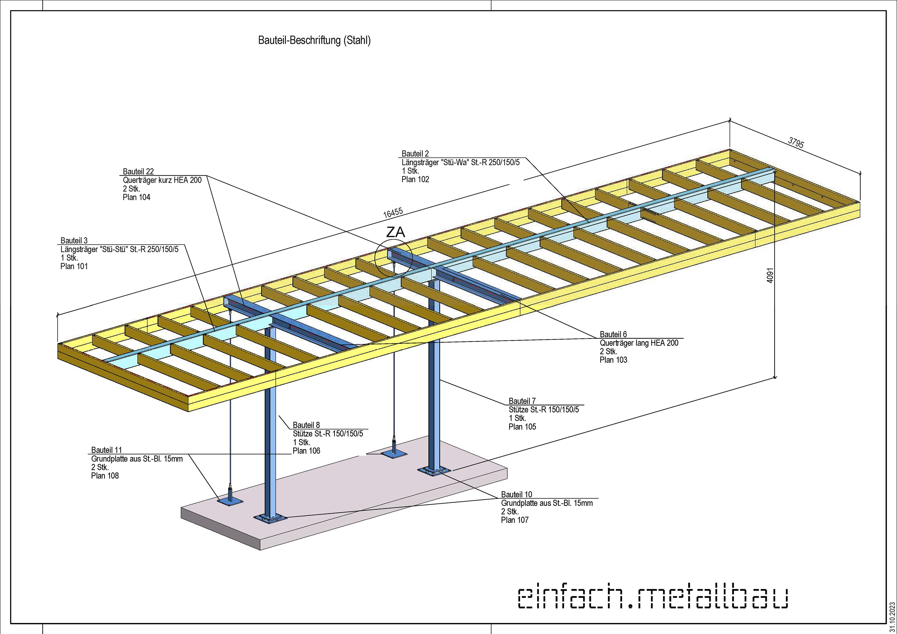 Fertigungsplanung in 3D: Pergola, Kilchberg